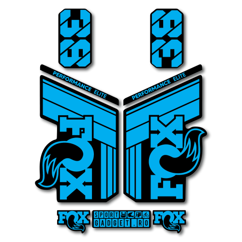 Stickere Fox 38 Performance Elite V1 Replica Decal Kit Cyan