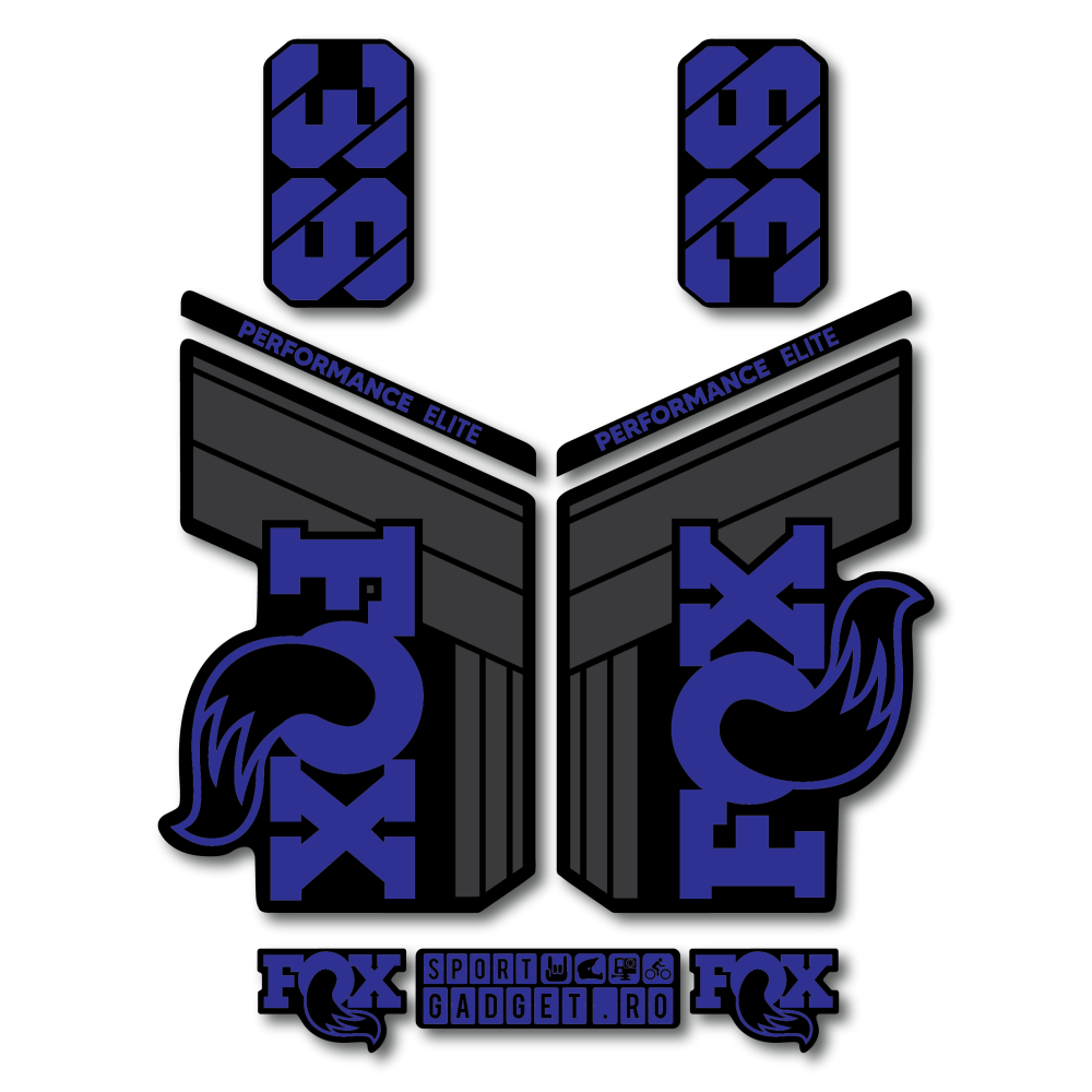 Stickere Fox 38 Performance Elite V1 Replica Decal Kit Midnight/Blue