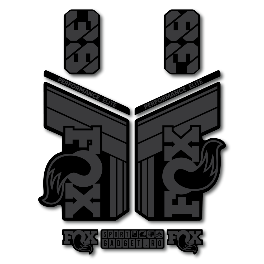 Stickere Fox 38 Performance Elite V1 Replica Decal Kit Midnight