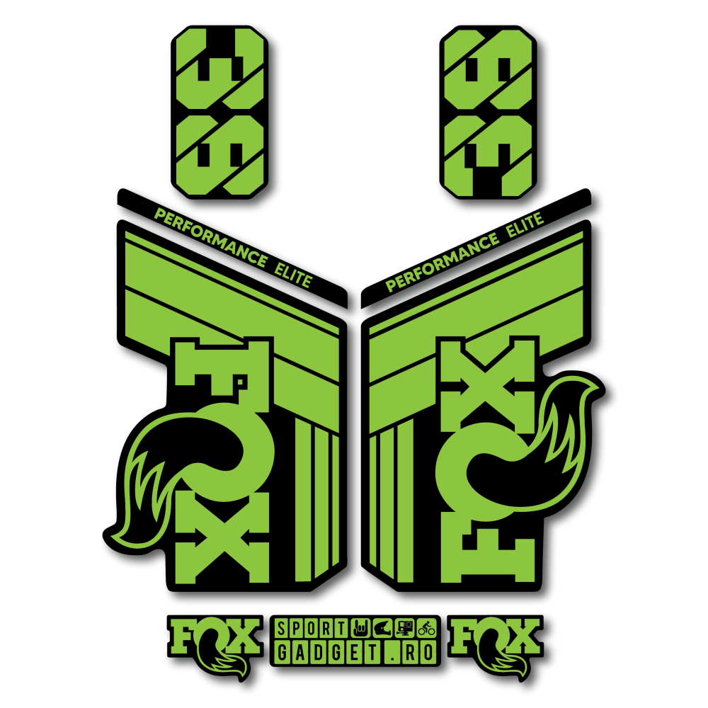 Stickere Fox 38 Performance Elite V1 Replica Decal Kit Lime