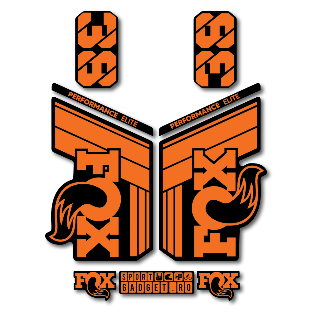 Stickere Fox 38 Performance Elite V1 Replica Decal Kit Orange