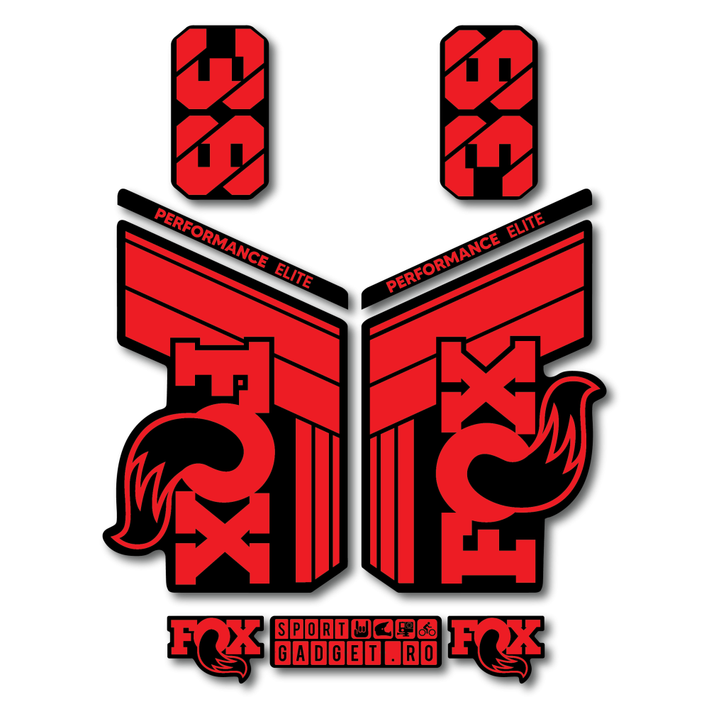 Stickere Fox 38 Performance Elite V1 Replica Decal Kit Red