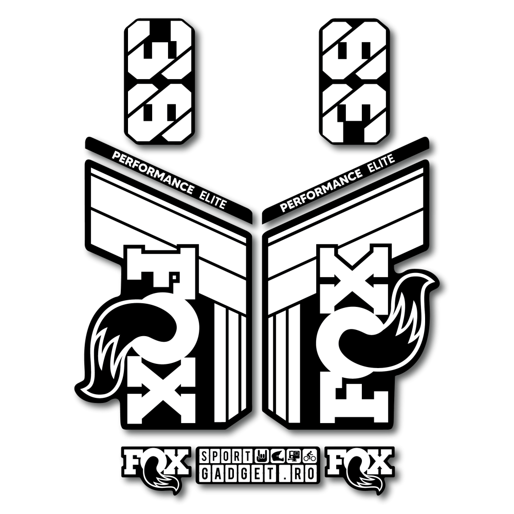 Stickere Fox 38 Performance Elite V1 Replica Decal Kit White