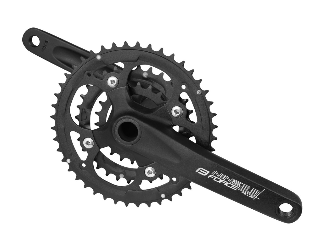 Pedalier Force Nine3.3 AL 44/32/22T 175 mm negru