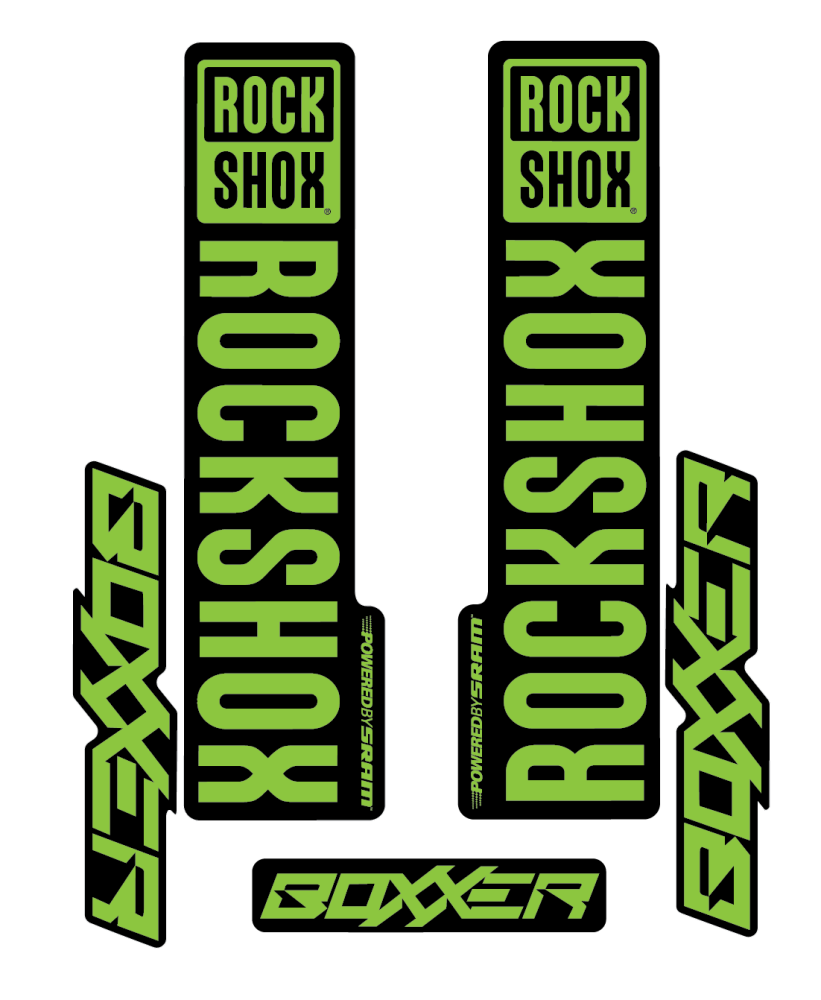 Stickere RockShox Boxxer V2 Replica Decal Kit Lime 