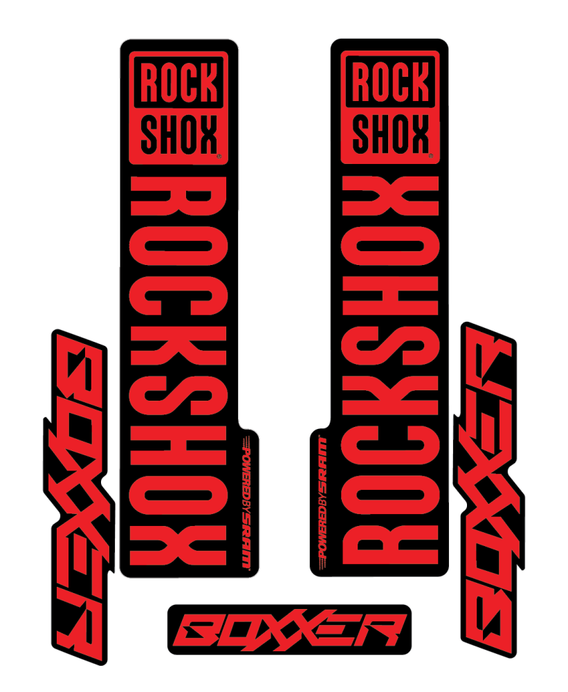 Stickere RockShox Boxxer V2 Replica Decal Kit Red 