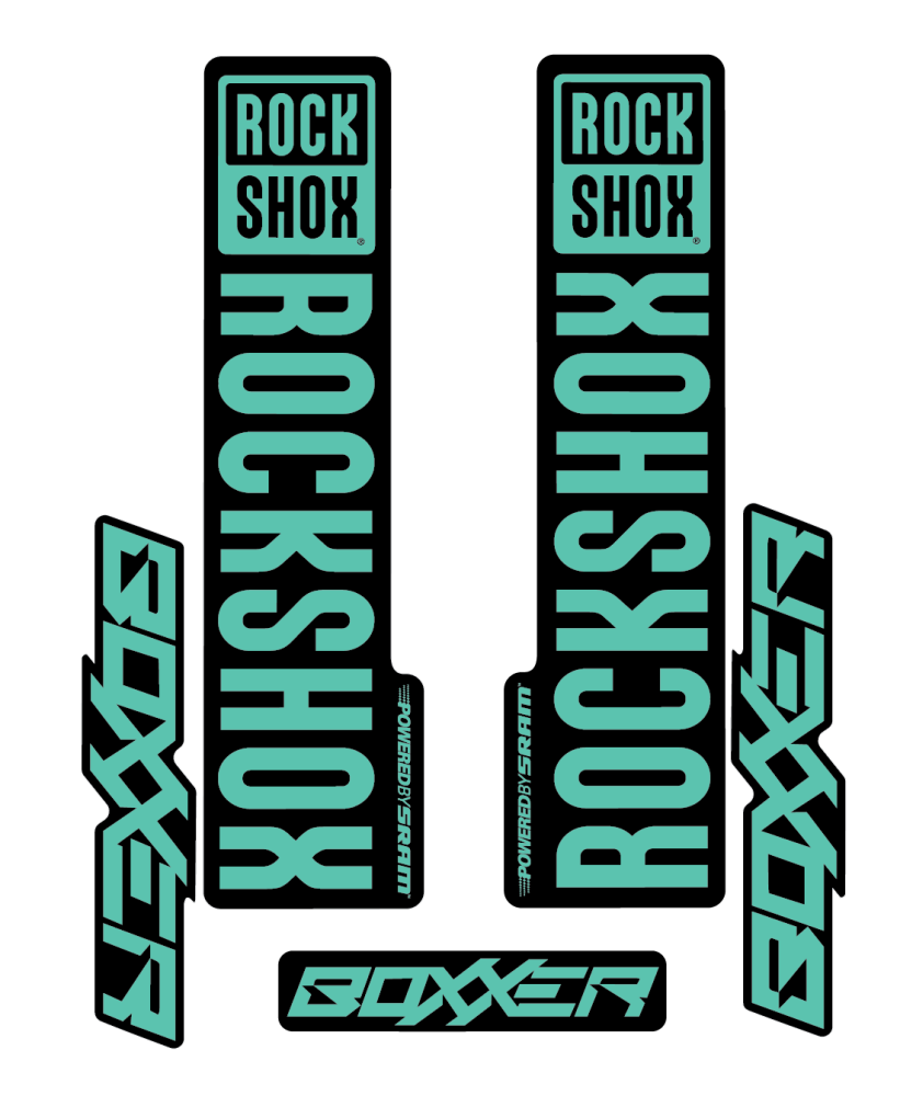 Stickere RockShox Boxxer V2 Replica Decal Kit Turqoise 