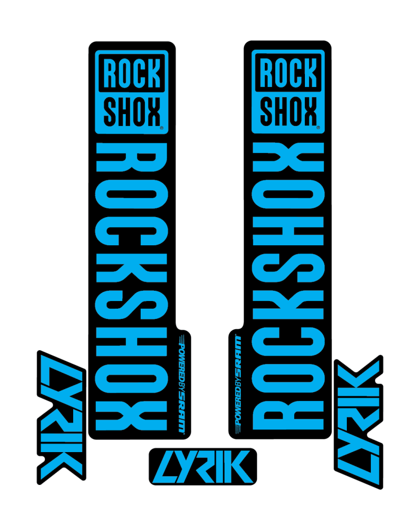 Stickere RockShox Lyrik V2 Replica Decal Kit Cyan 