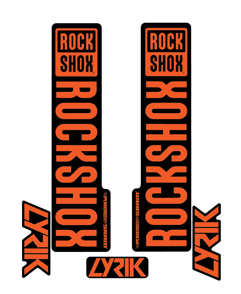 Stickere RockShox Lyrik V2 Replica Decal Kit Orange 