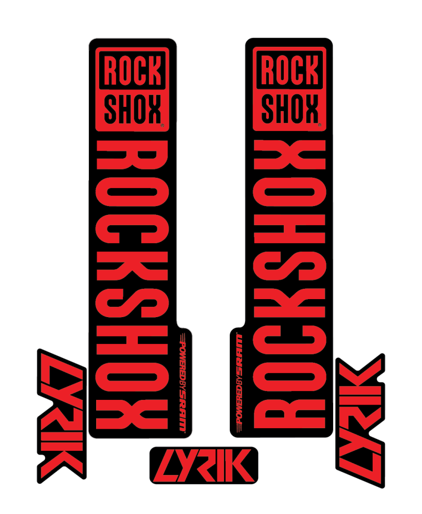 Stickere RockShox Lyrik V2 Replica Decal Kit Red 