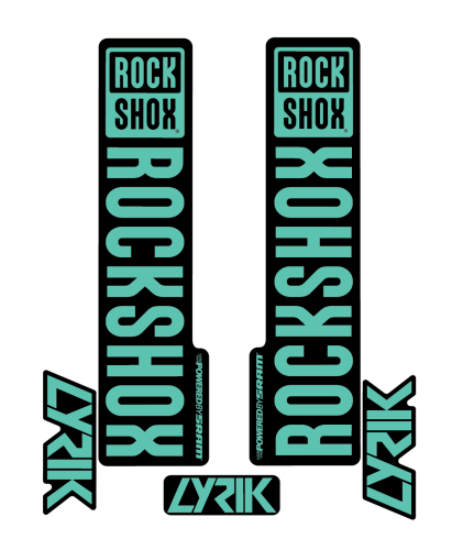 Stickere RockShox Lyrik V2 Replica Decal Kit Turqoise 