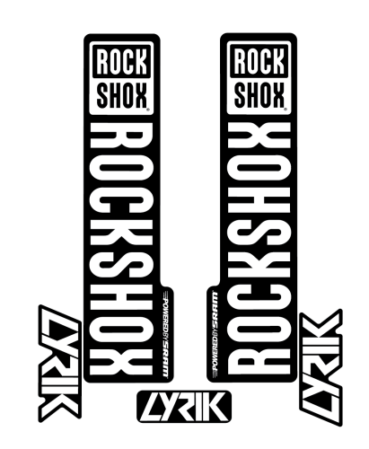 Stickere RockShox Lyrik V2 Replica Decal Kit White 