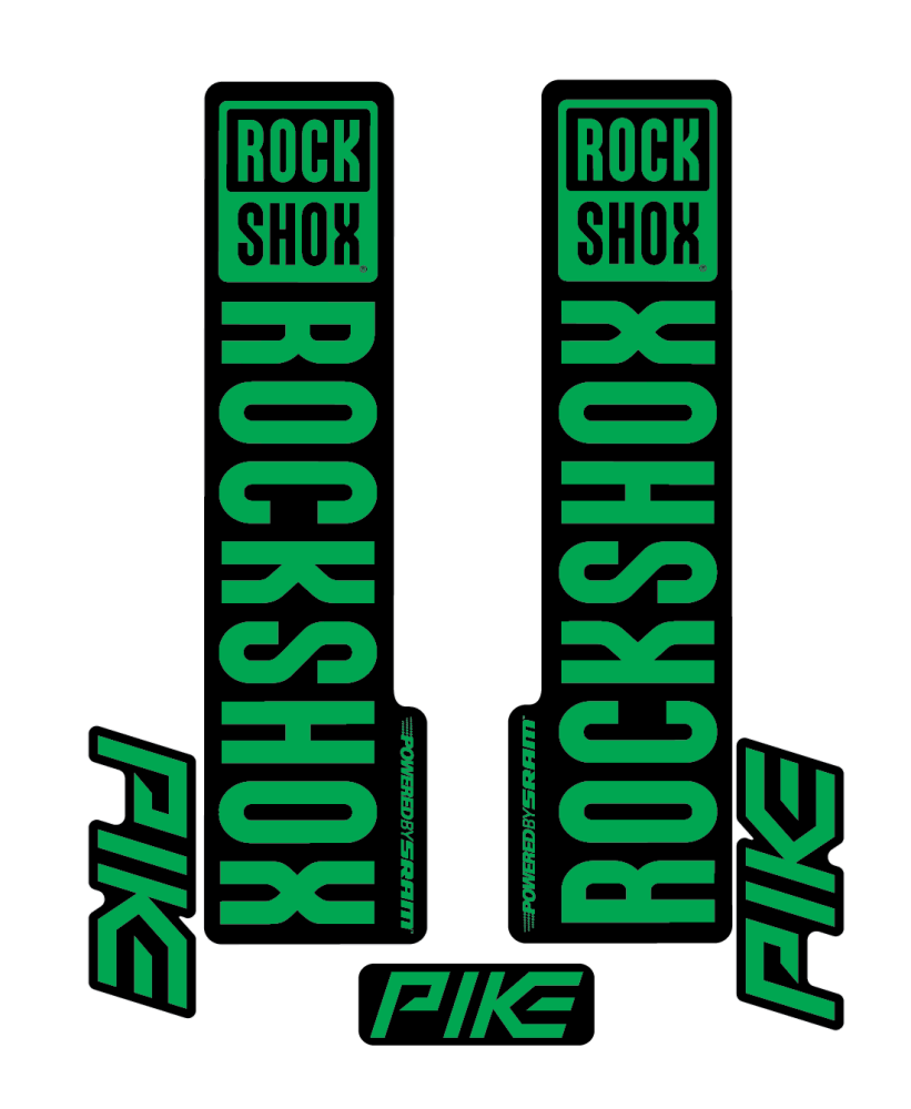 Stickere RockShox Pike V2 Replica Decal Kit Green 