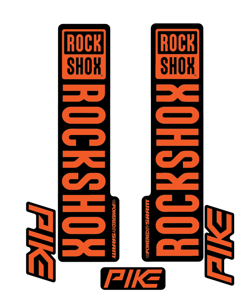 Stickere RockShox Pike V2 Replica Decal Kit Orange 