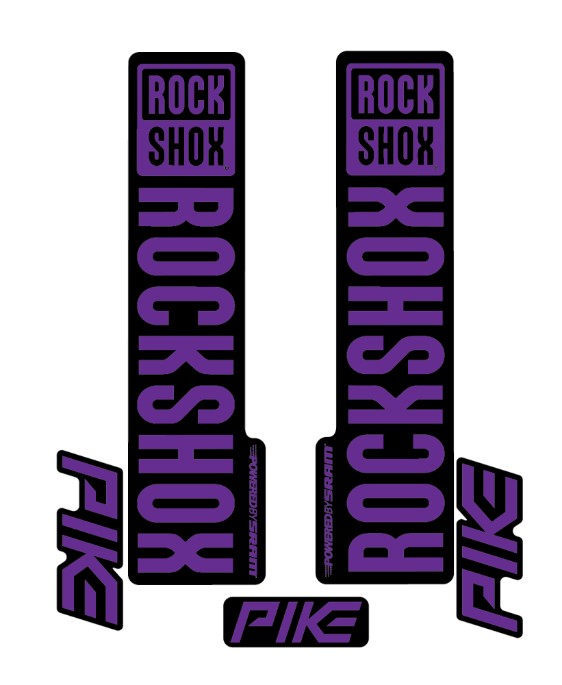 Stickere RockShox Pike V2 Replica Decal Kit Purple 