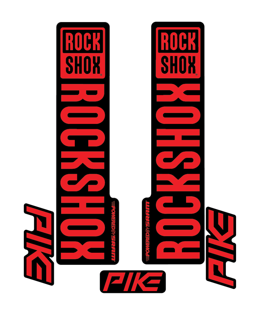 Stickere RockShox Pike V2 Replica Decal Kit Red 