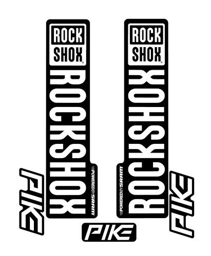Stickere RockShox Pike V2 Replica Decal Kit White 