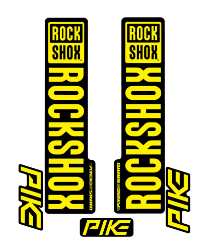 Stickere RockShox Pike V2 Replica Decal Kit Yellow 
