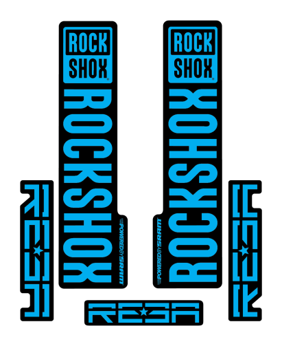Stickere RockShox Reba V2 Replica Decal Kit Cyan 