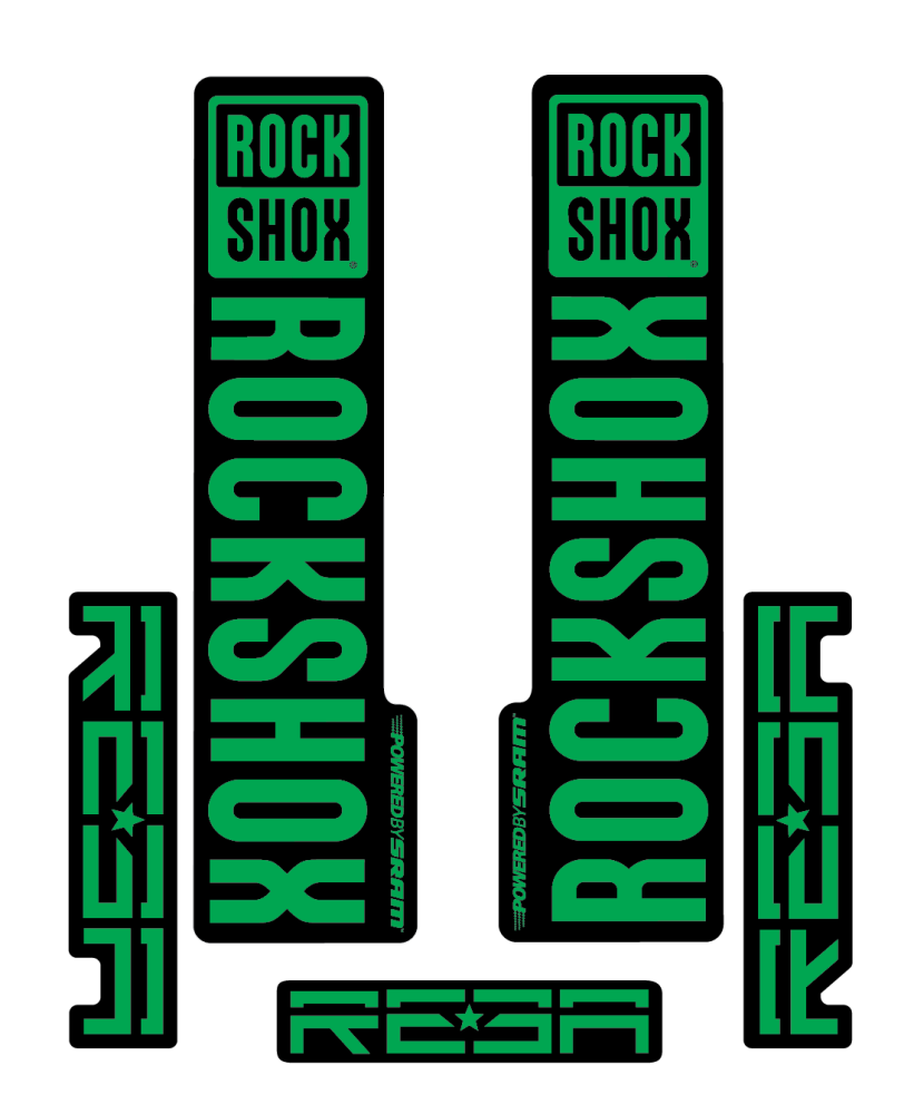 Stickere RockShox Reba V2 Replica Decal Kit Green 