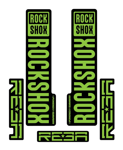 Stickere RockShox Reba V2 Replica Decal Kit Lime 