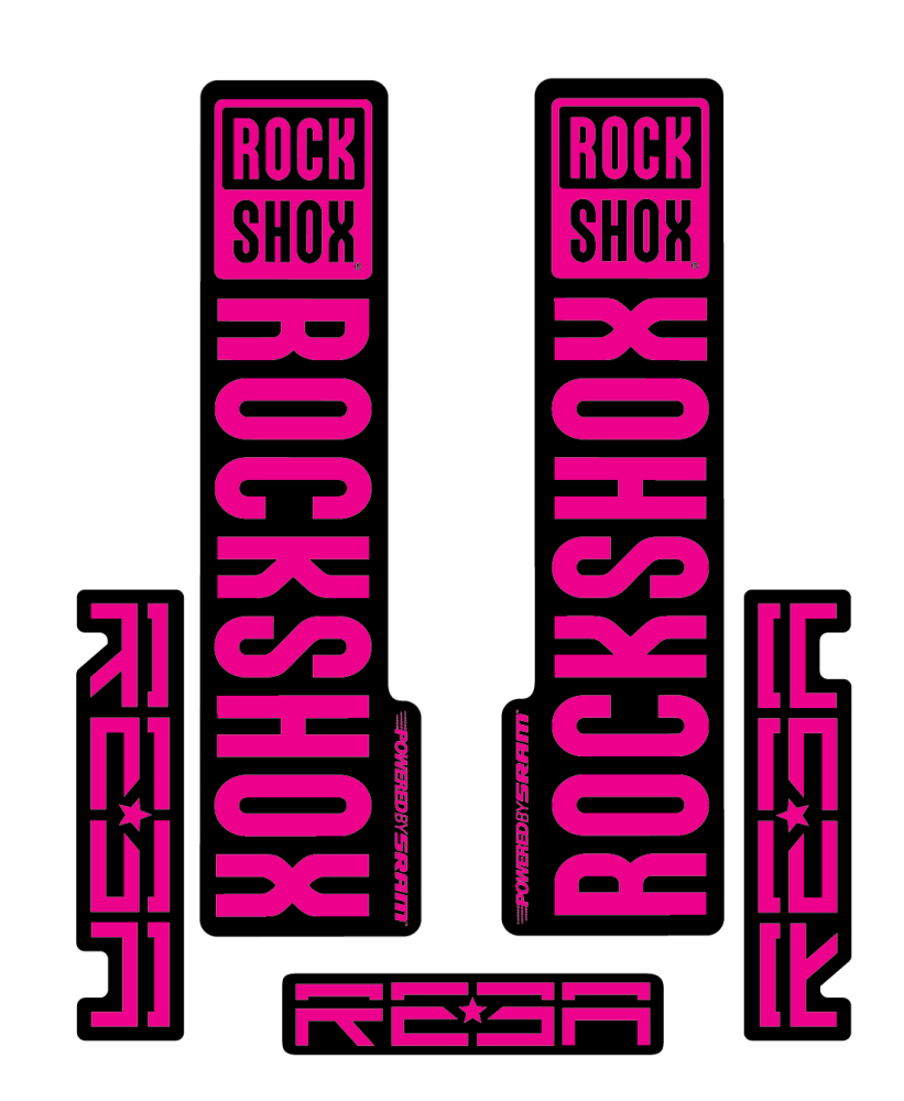 Stickere RockShox Reba V2 Replica Decal Kit Magenta 