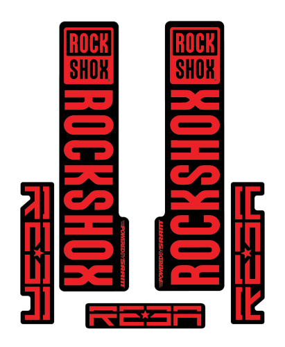 Stickere RockShox Reba V2 Replica Decal Kit Red 