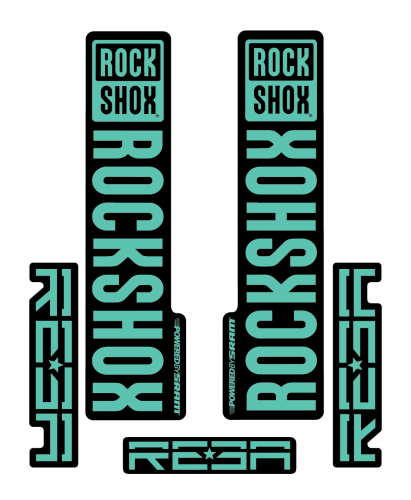 Stickere RockShox Reba V2 Replica Decal Kit Turqoise 