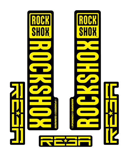 Stickere RockShox Reba V2 Replica Decal Kit Yellow 