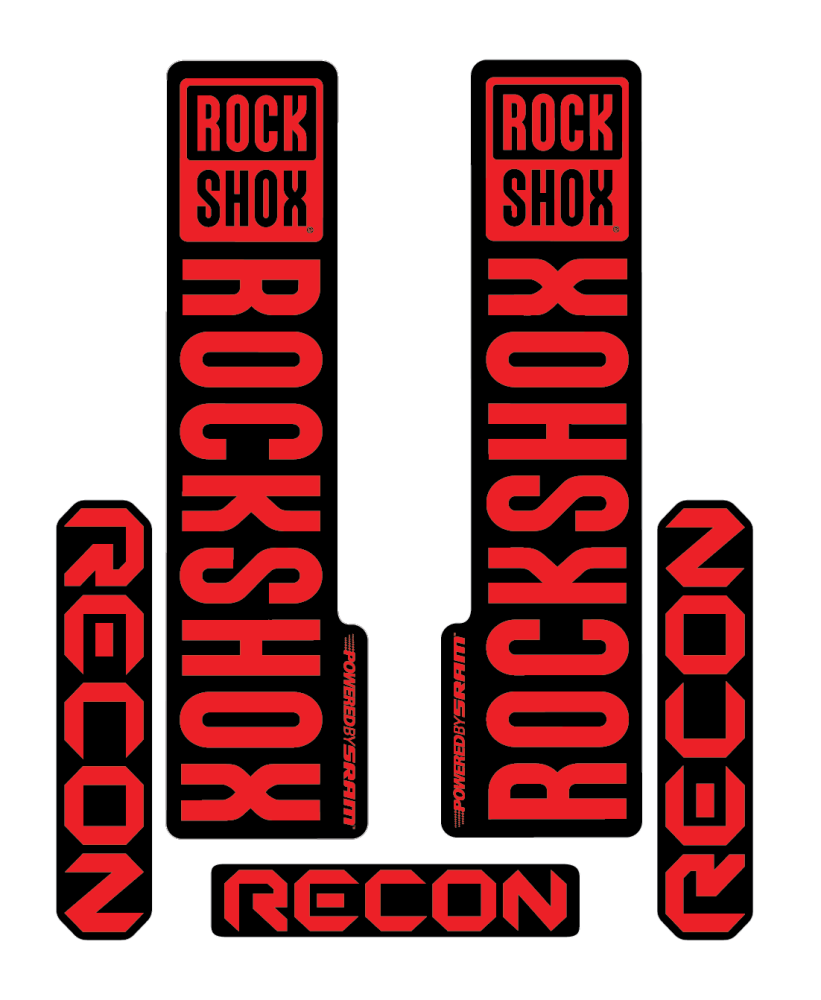 Stickere RockShox Recon V2 Replica Decal Kit Red 