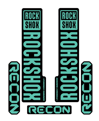 Stickere RockShox Recon V2 Replica Decal Kit Turqoise 