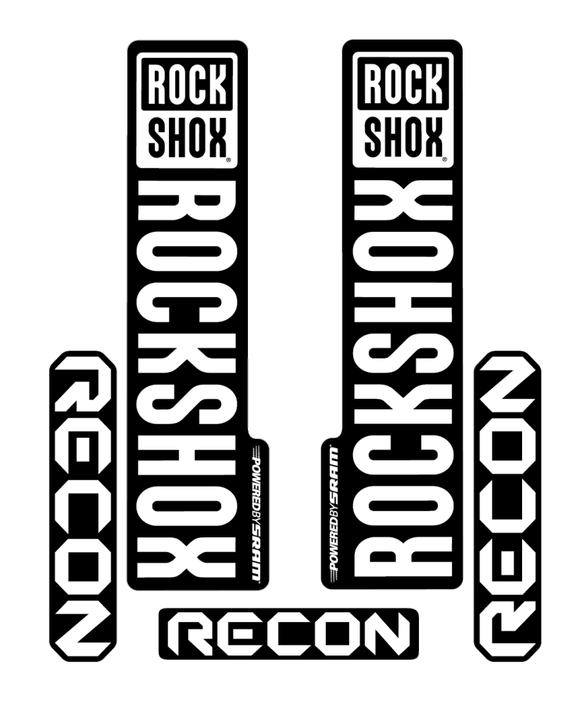 Stickere RockShox Recon V2 Replica Decal Kit White 