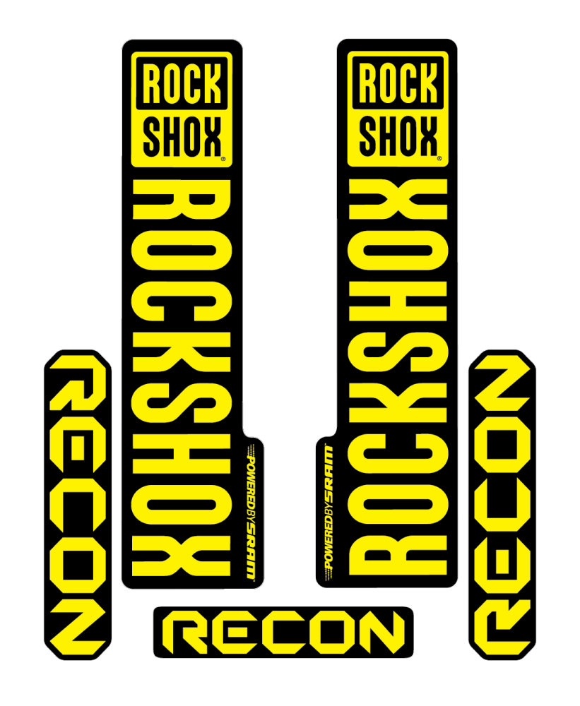 Stickere RockShox Recon V2 Replica Decal Kit Yellow 