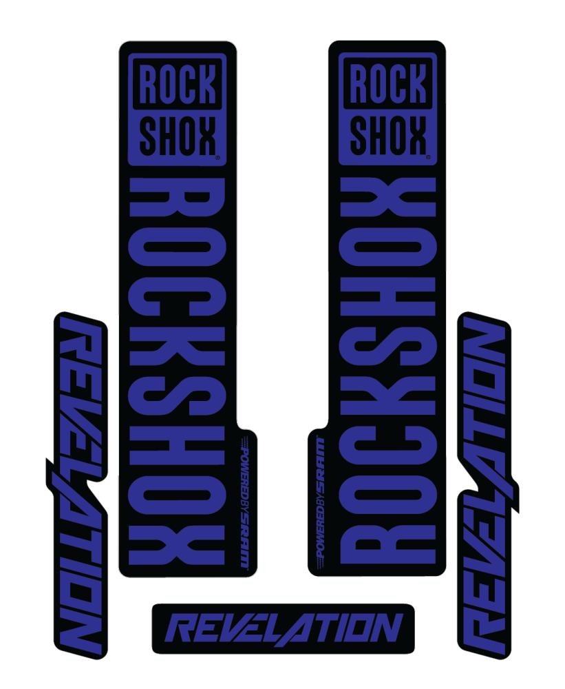 Stickere RockShox Revelation V2 Replica Decal Kit Blue 