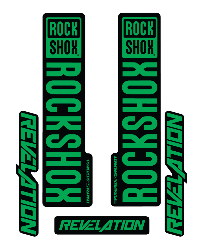 Stickere RockShox Revelation V2 Replica Decal Kit Green 