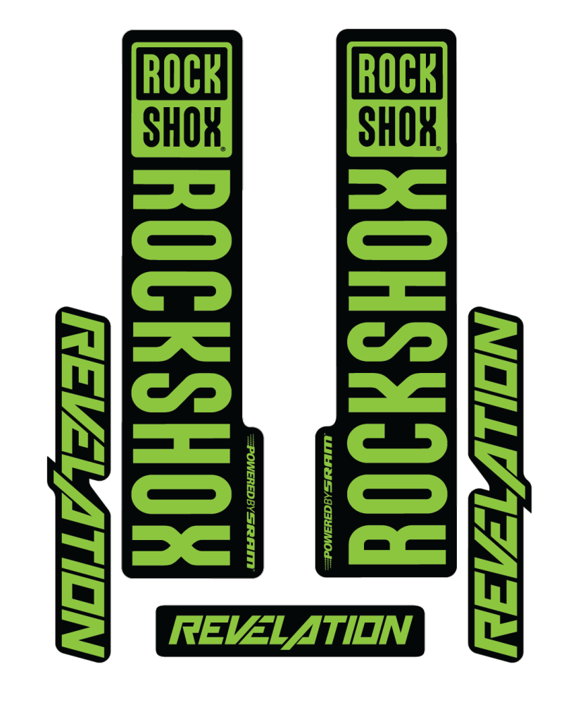 Stickere RockShox Revelation V2 Replica Decal Kit Lime 