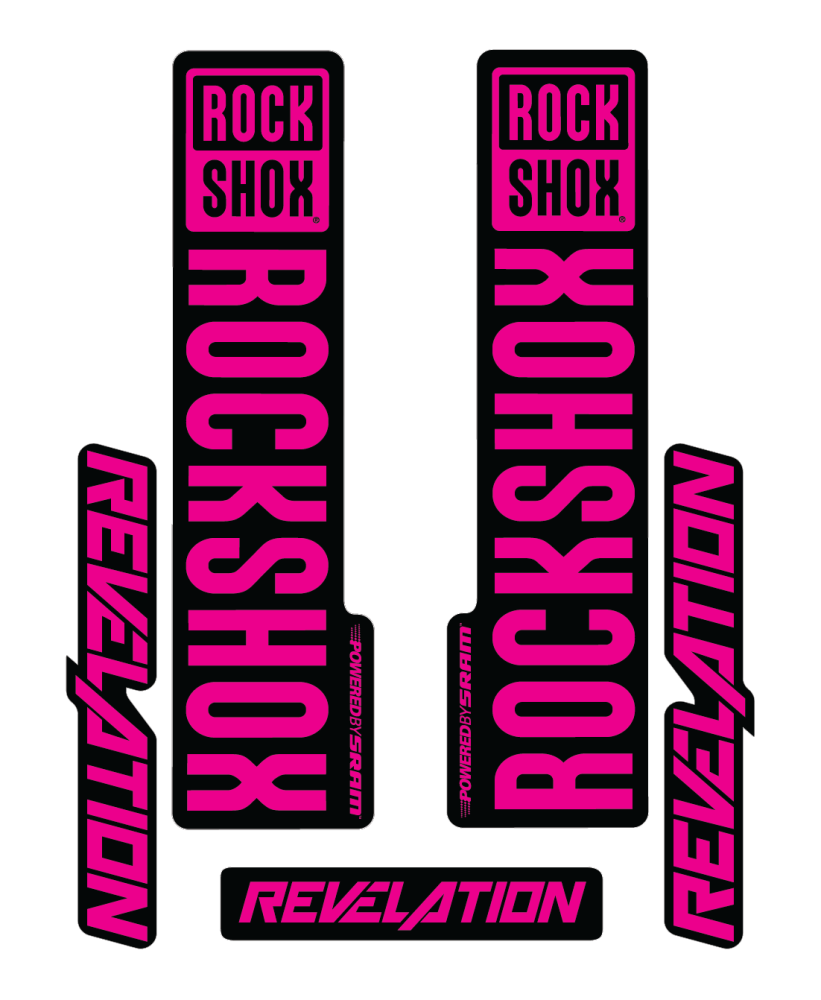 Stickere RockShox Revelation V2 Replica Decal Kit Magenta 