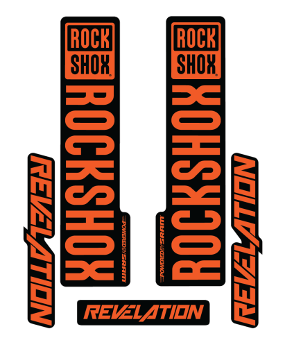 Stickere RockShox Revelation V2 Replica Decal Kit Orange 