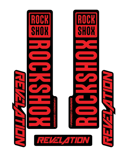 Stickere RockShox Revelation V2 Replica Decal Kit Red 