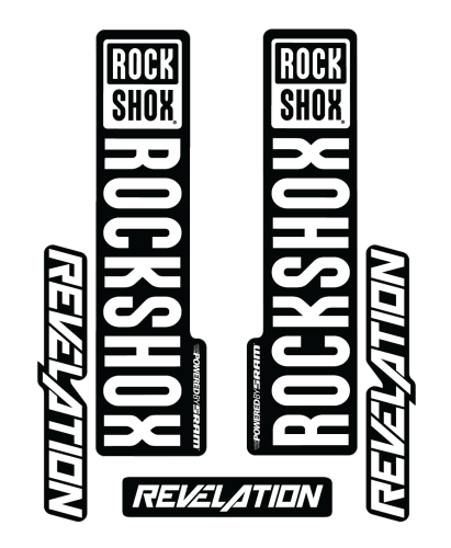Stickere RockShox Revelation V2 Replica Decal Kit White 