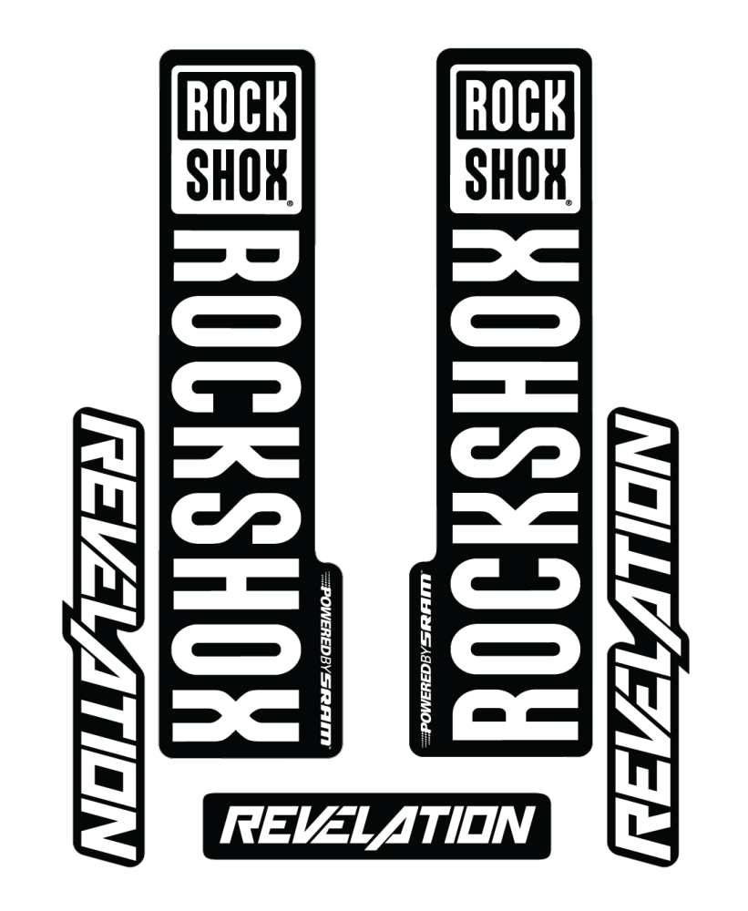 Stickere RockShox Revelation V2 Replica Decal Kit White 