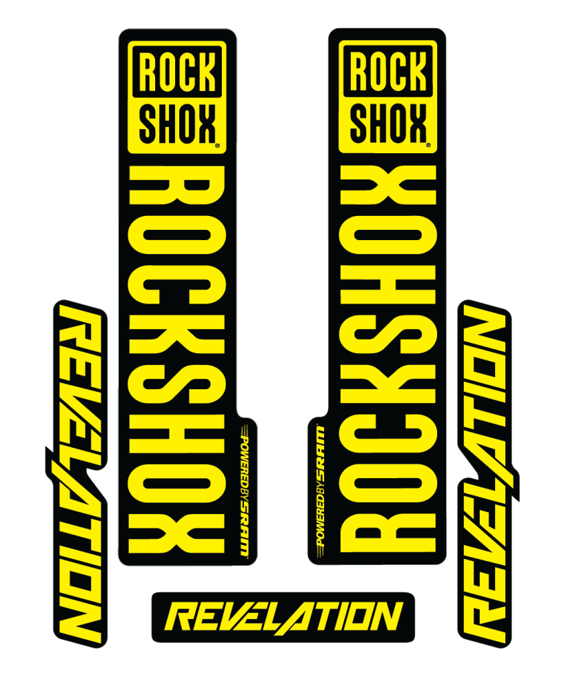 Stickere RockShox Revelation V2 Replica Decal Kit Yellow 