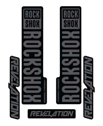 Stickere RockShox Revelation V2 Replica Decal Kit Grey 