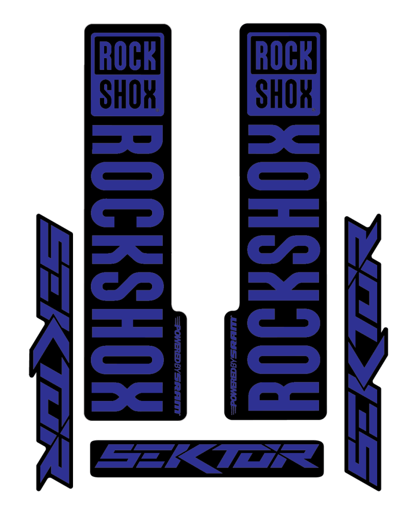 Stickere RockShox Sektor V2 Replica Decal Kit Blue 