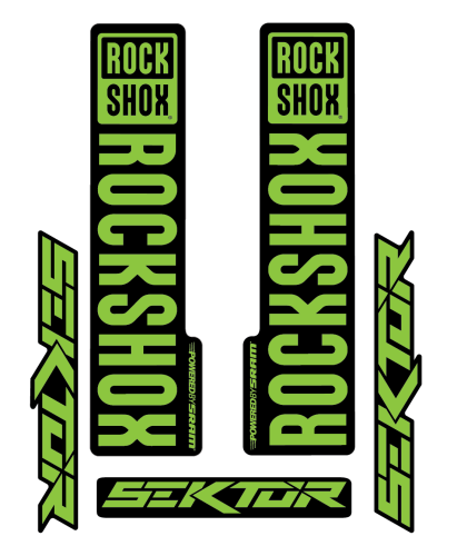 Stickere RockShox Sektor V2 Replica Decal Kit Lime 