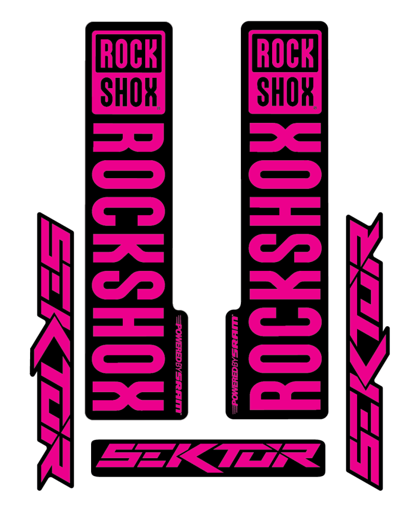 Stickere RockShox Sektor V2 Replica Decal Kit Magenta 