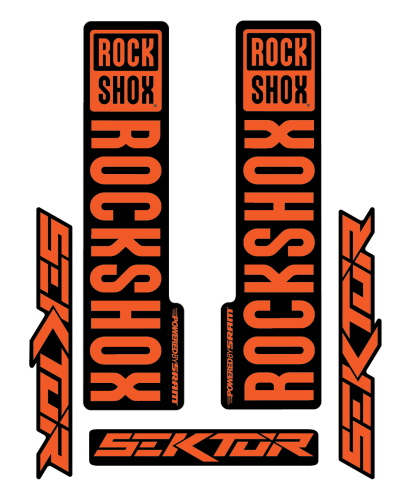 Stickere RockShox Sektor V2 Replica Decal Kit Orange 