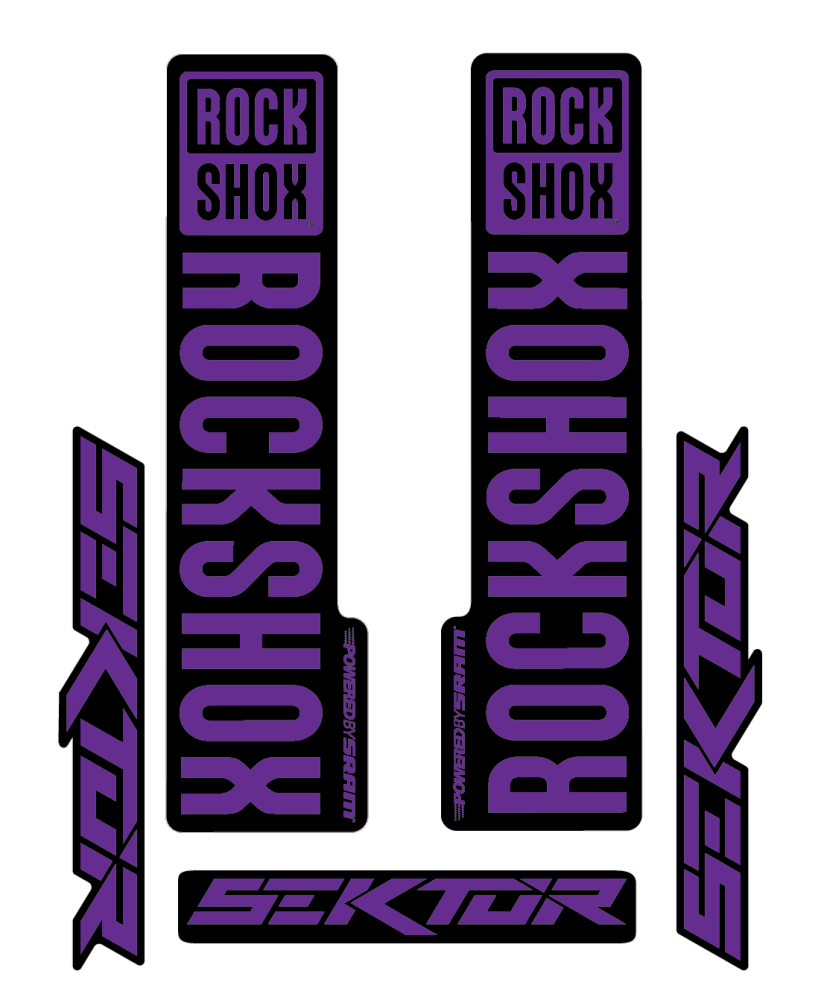 Stickere RockShox Sektor V2 Replica Decal Kit Purple 