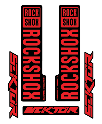 Stickere RockShox Sektor V2 Replica Decal Kit Red 