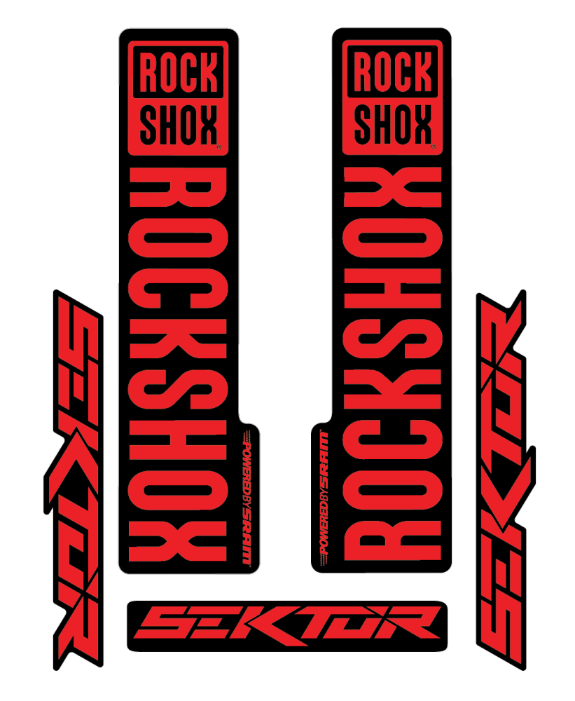 Stickere RockShox Sektor V2 Replica Decal Kit Red 